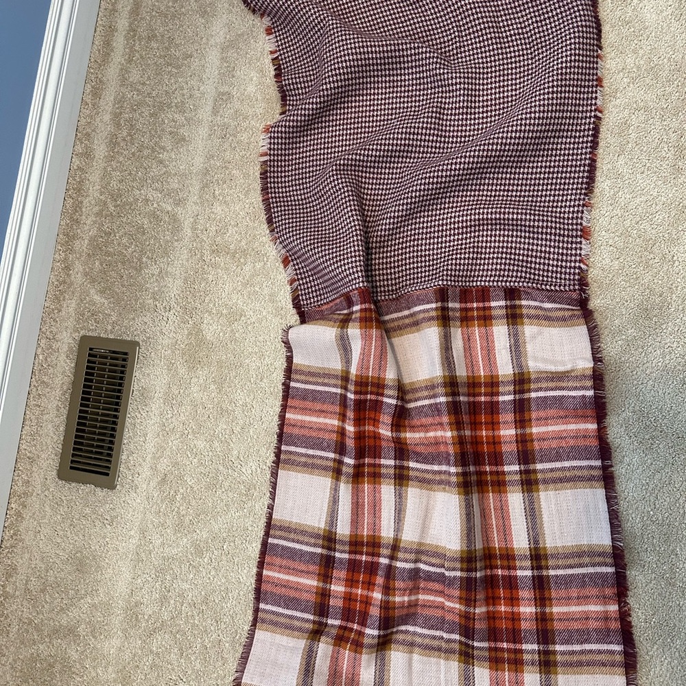 Vince Camuto Plaid and Houndstooth Scarf - Picture 6 of 9